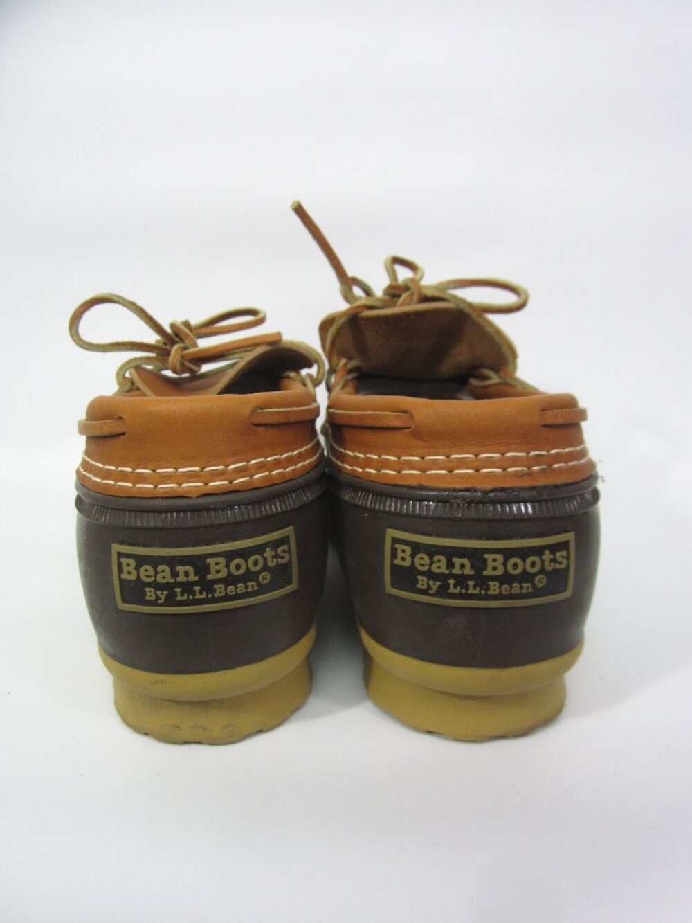 L.L. Bean Rubber Moccasin Moc Men's Size 9M Brown Made USA Maine Duck Shoes - Picture 7 of 12